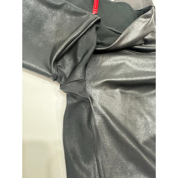 Spanx Faux Leather Leggings Black High Rise M Petite - Picture 8 of 8